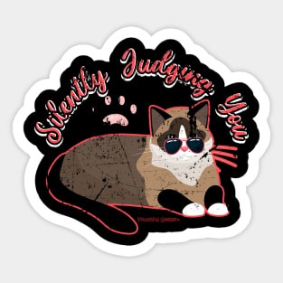 Silently Judging You Cat Lover Sticker